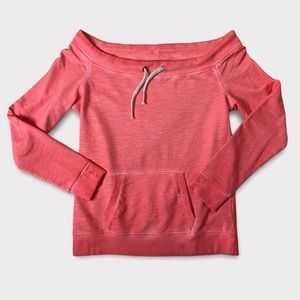 Grey State Coral Drawstring Off the Shoulder Top